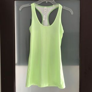 Lululemon racerback tank. Neon green/yellow